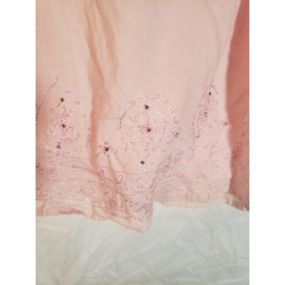 Women's Mona Lisa Pink Boho Embellished Blouse Size 2X - Picture 5 of 5